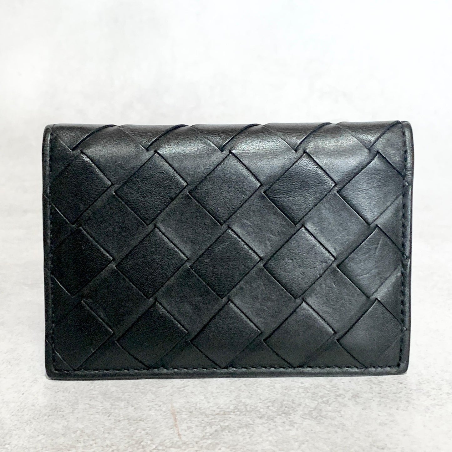 Bottega Veneta Coin Case Intrecciato Bi-fold Holder Wallet Flap Purse Compact