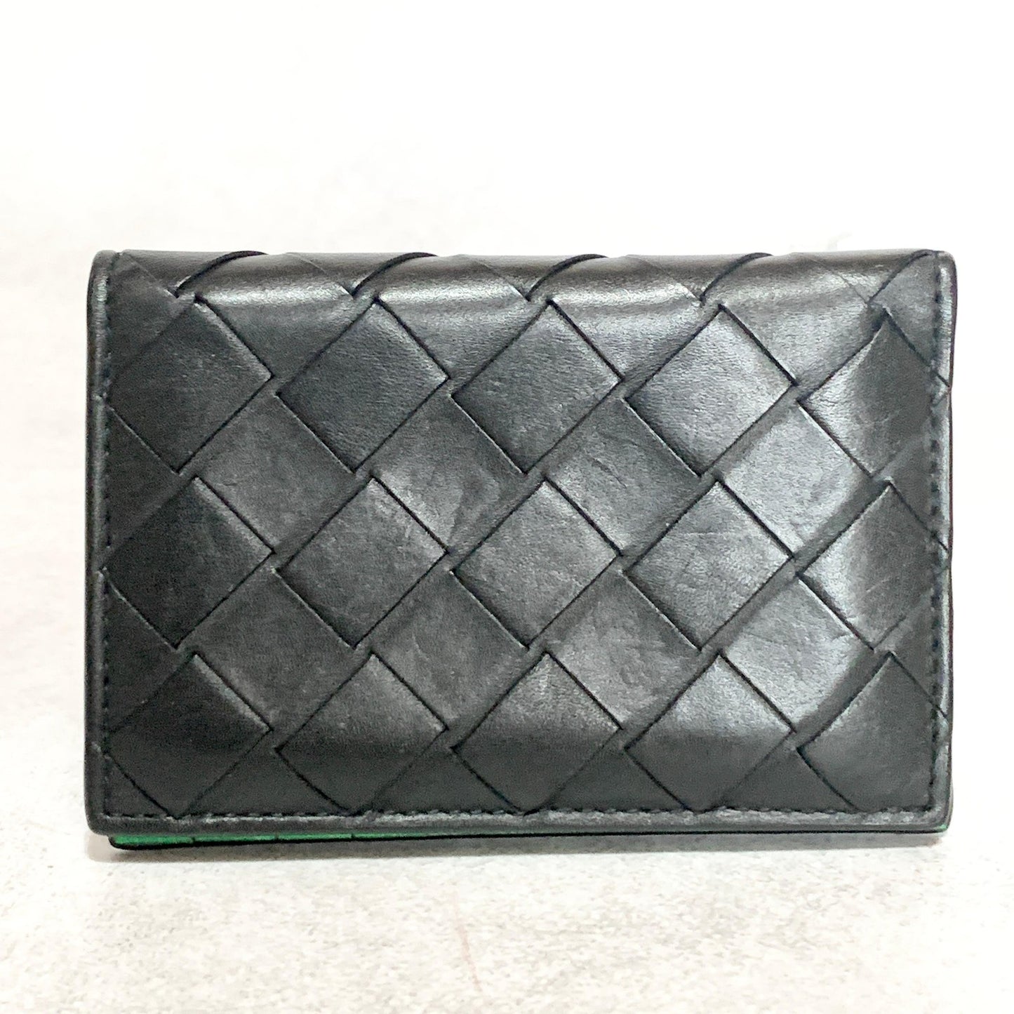 Bottega Veneta Coin Case Intrecciato Bi-fold Holder Wallet Flap Purse Compact