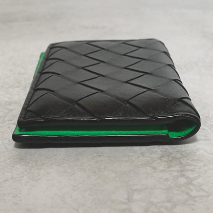 Bottega Veneta Coin Case Intrecciato Bi-fold Holder Wallet Flap Purse Compact
