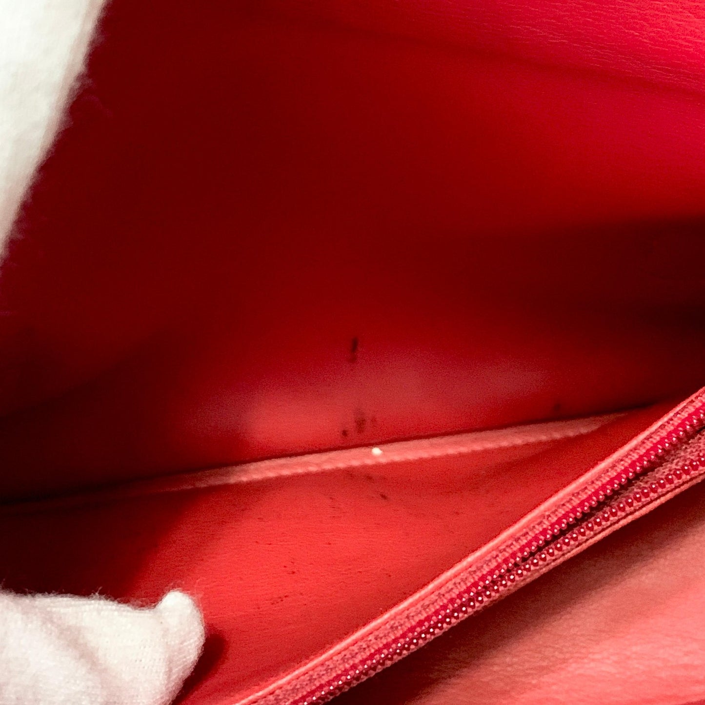 Christian Dior Bag CD Hand Tote Purse Leather Red Gold  Used Women's Authentic