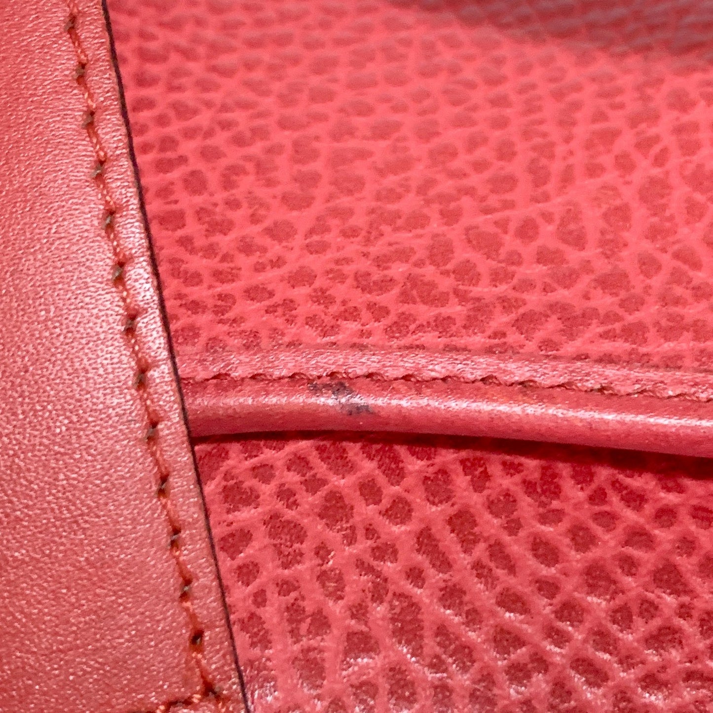 Christian Dior Bag CD Hand Tote Purse Leather Red Gold  Used Women's Authentic