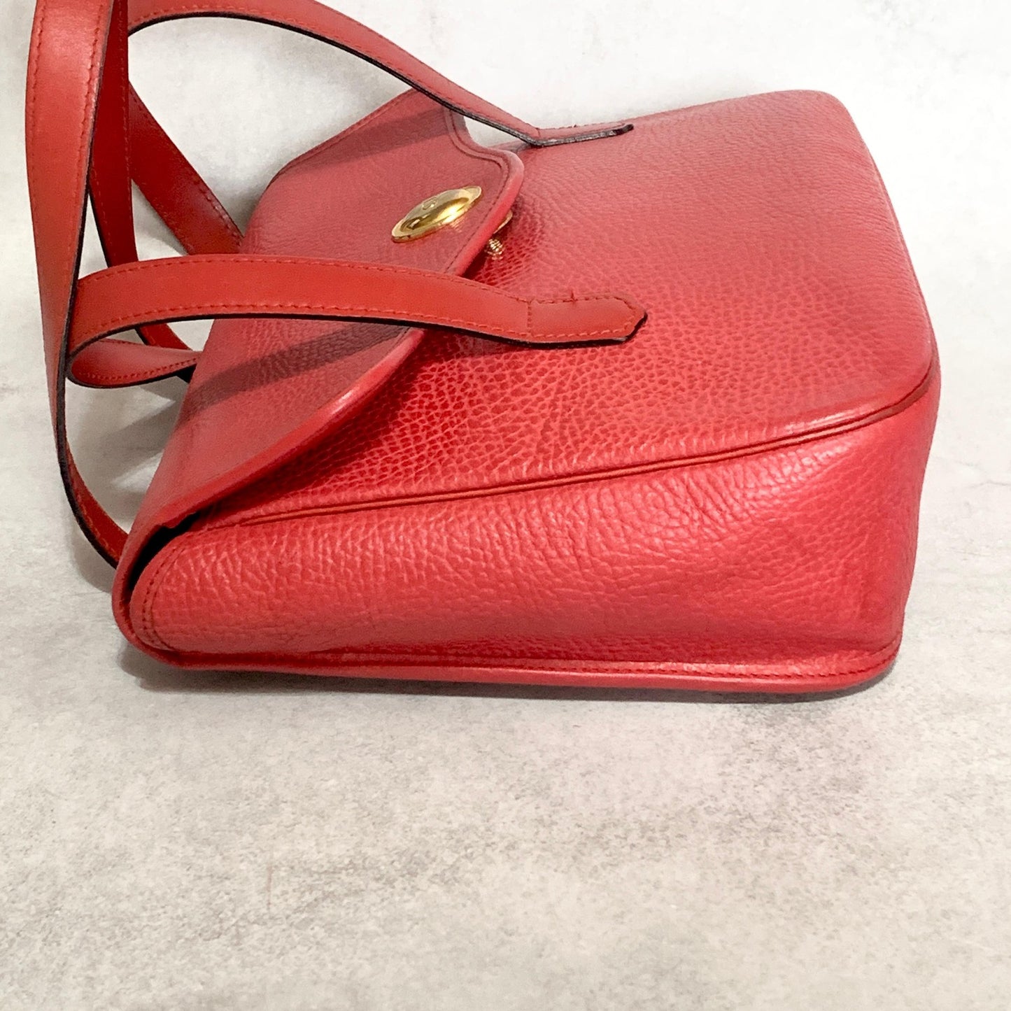 Christian Dior Bag CD Hand Tote Purse Leather Red Gold  Used Women's Authentic