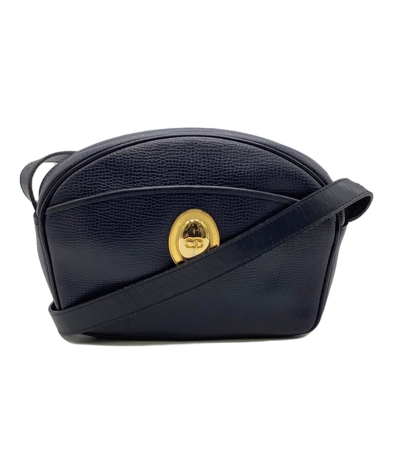 Christian Dior Shoulder Bag Purse CD Navy Authentic