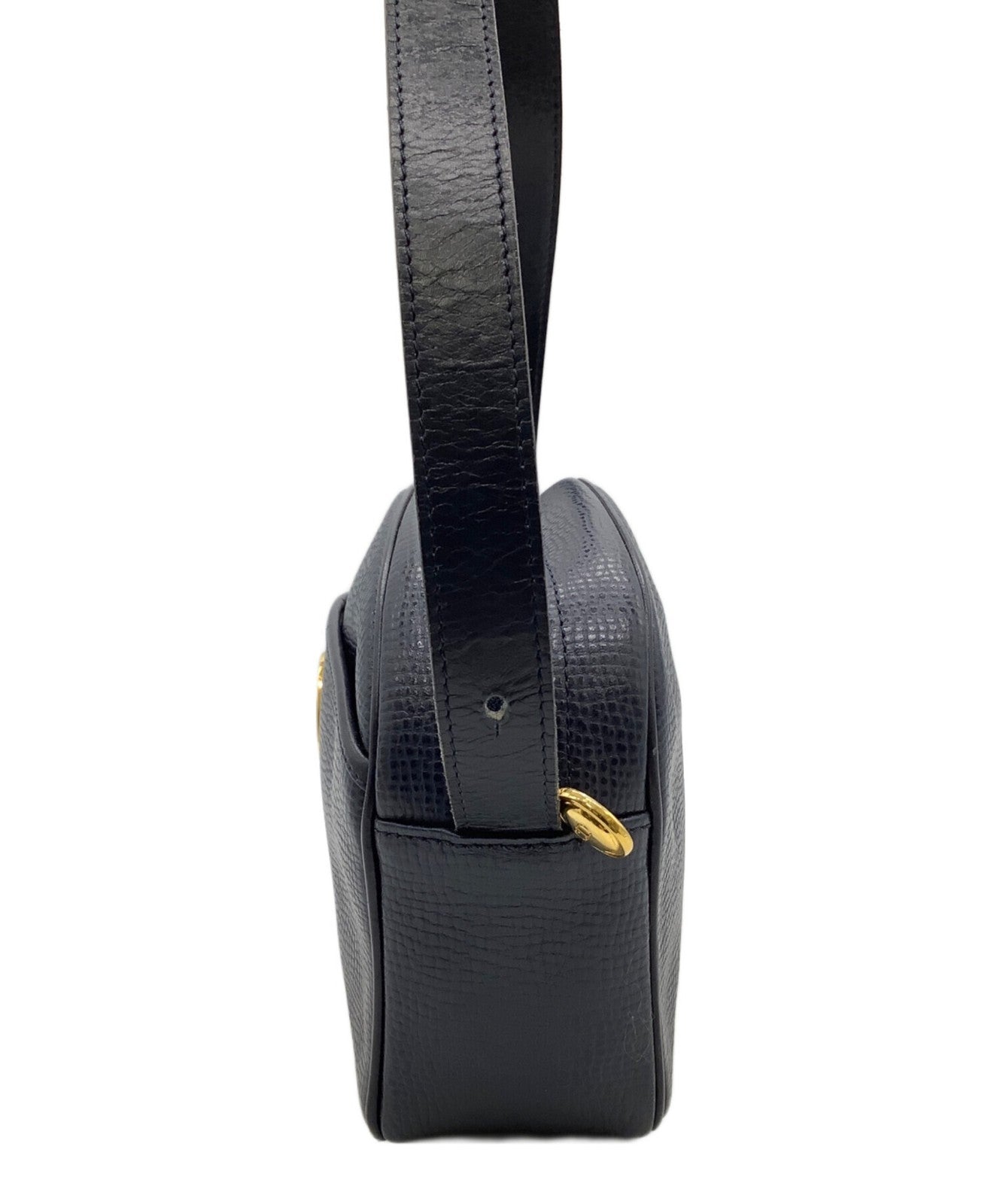 Christian Dior Shoulder Bag Purse CD Navy Authentic