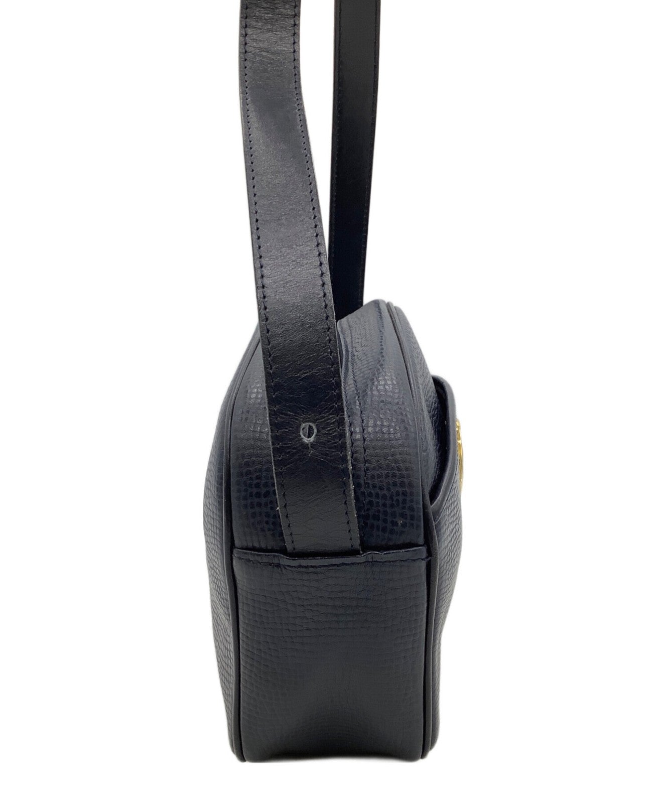 Christian Dior Shoulder Bag Purse CD Navy Authentic