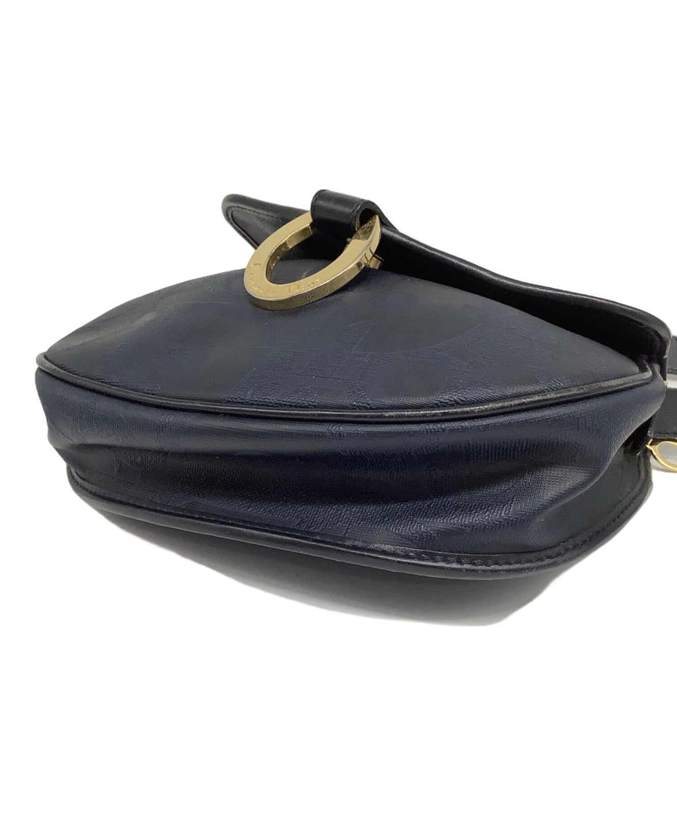 Christian Dior Shoulder Bag Purse Navy Authentic