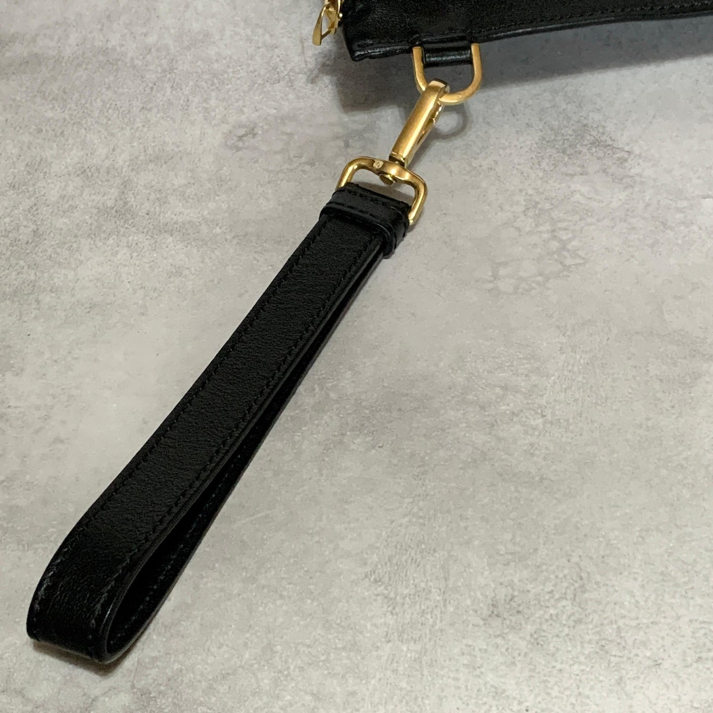 VERSACE Bag Medusa Clutch Purse Hand Leather Black Gold Used Authentic