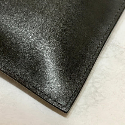 VERSACE Bag Medusa Clutch Purse Hand Leather Black Gold Used Authentic