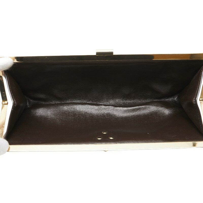 Christian Dior Clutch Bag Second Bag Trotter Canvas Leather Brown Authentic