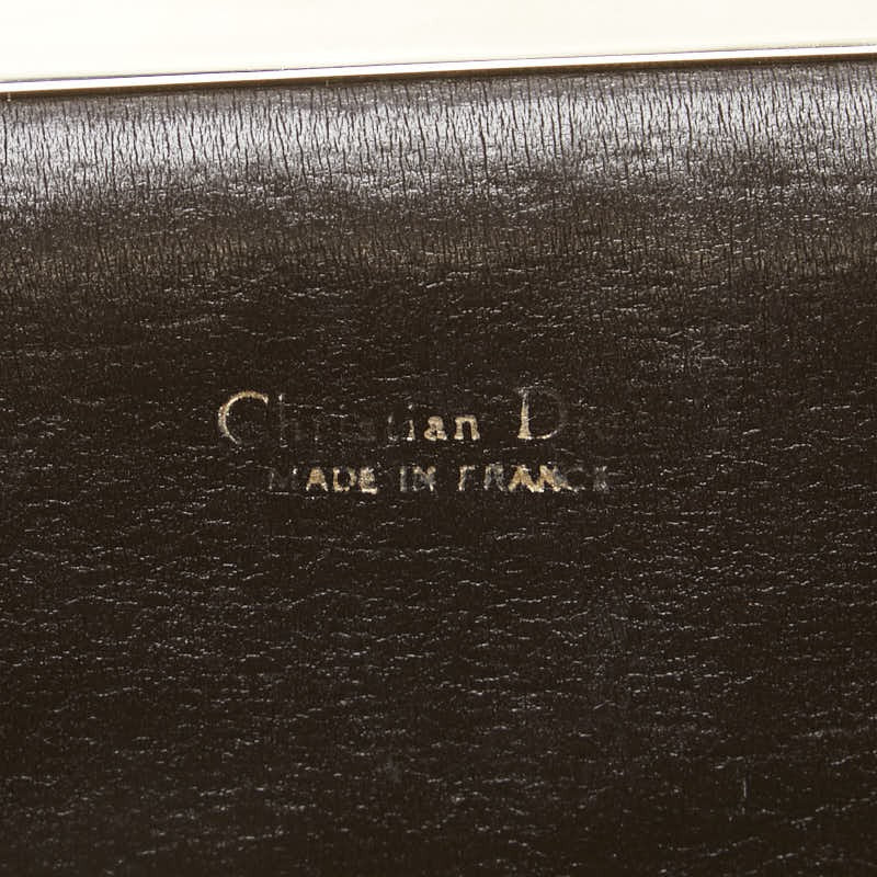 Christian Dior Clutch Bag Second Bag Trotter Canvas Leather Brown Authentic