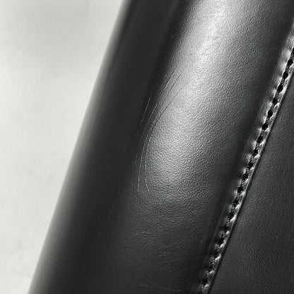 Christian Dior Hand Bag Tote Purse Leather Black Authentic