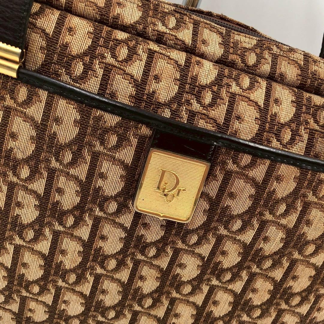 Christian Dior Hand Bag Tote Purse Trotter Authentic