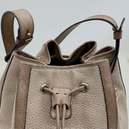 Christian Dior Shoulder Bag Purse Leather Beige Brown Authentic