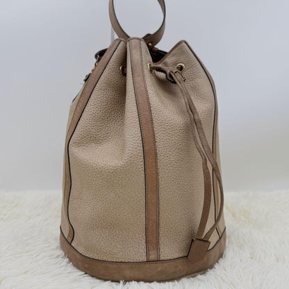 Christian Dior Shoulder Bag Purse Leather Beige Brown Authentic