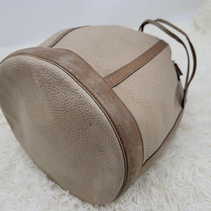 Christian Dior Shoulder Bag Purse Leather Beige Brown Authentic