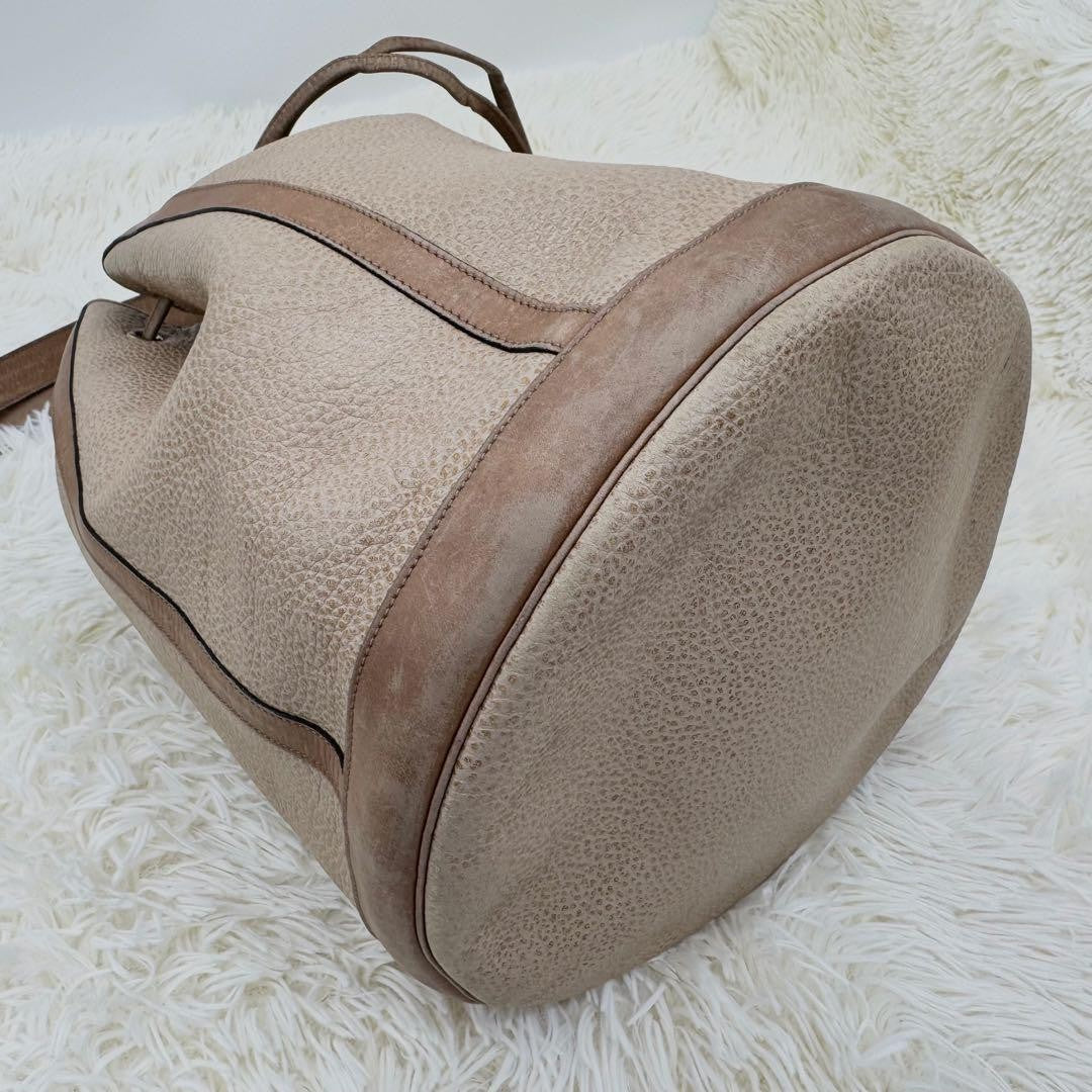 Christian Dior Shoulder Bag Purse Leather Beige Brown Authentic