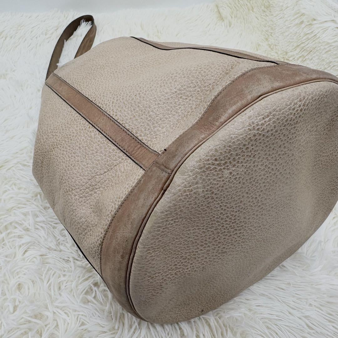Christian Dior Shoulder Bag Purse Leather Beige Brown Authentic