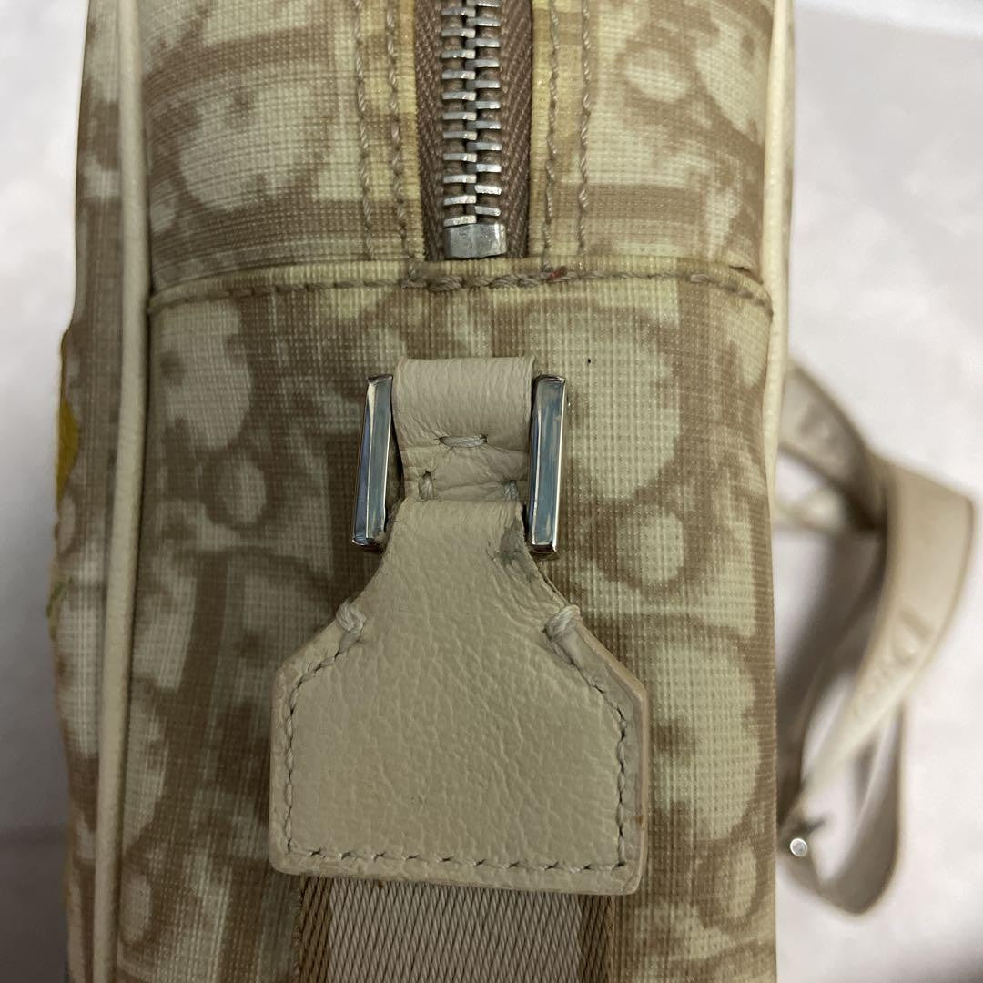 Christian Dior Shoulder Bag Purse Trotter Beige Authentic