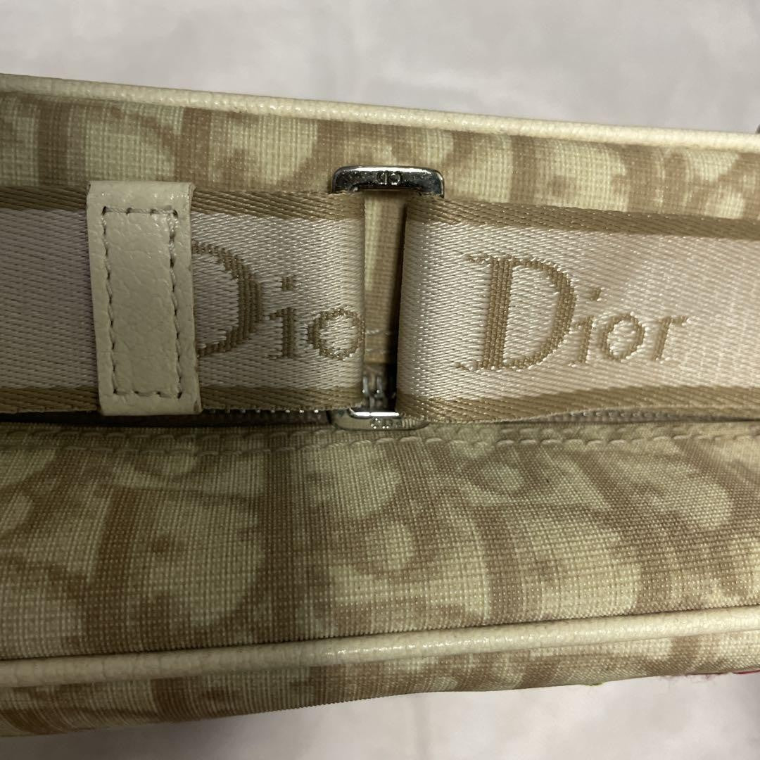 Christian Dior Shoulder Bag Purse Trotter Beige Authentic