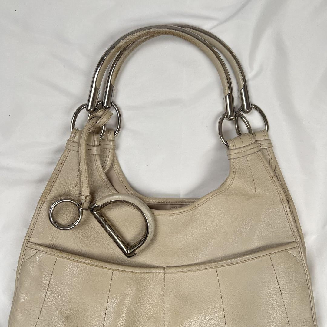 Christian Dior Hand Shoulder Bag Tote Purse Leather Authentic