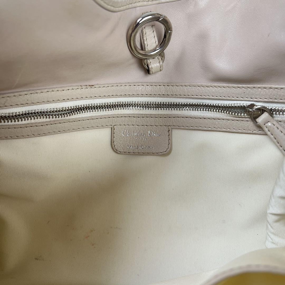 Christian Dior Hand Shoulder Bag Tote Purse Leather Authentic