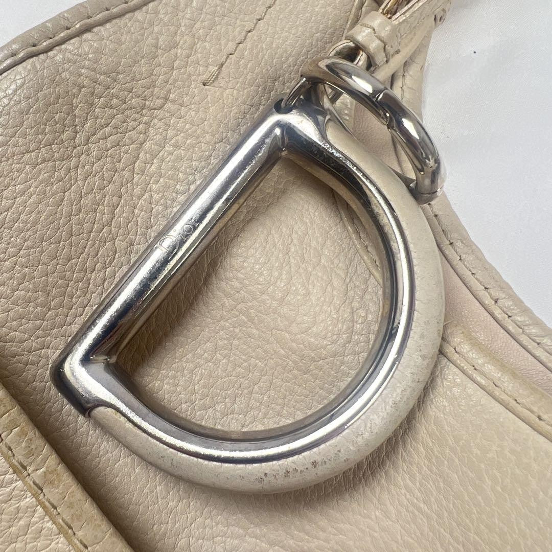 Christian Dior Hand Shoulder Bag Tote Purse Leather Authentic