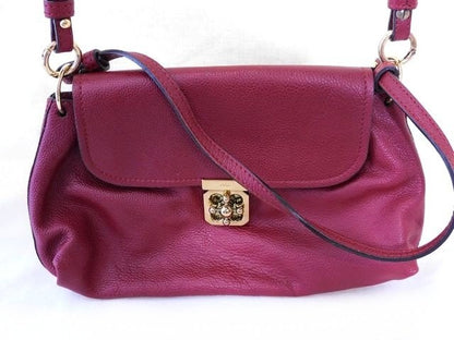 Chloe Mini Hand Shoulder Bag Tote Purse 2way Leather Red Authentic