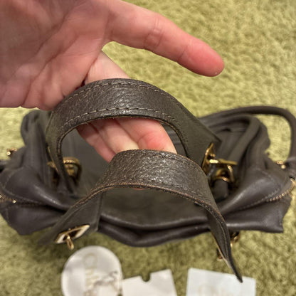 Chloe Hand Shoulder Bag Tote Purse Paraty Leather Authentic