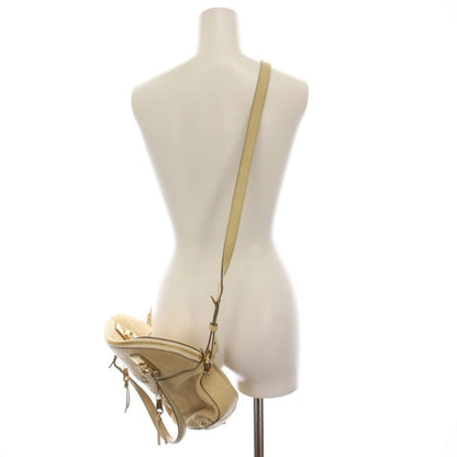 Chloe Hand Shoulder Bag Tote Purse 2way ANGIE Leather Beige Authentic