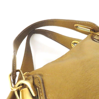 Chloe Hand Bag Tote Purse Paraty Leather Gold Authentic