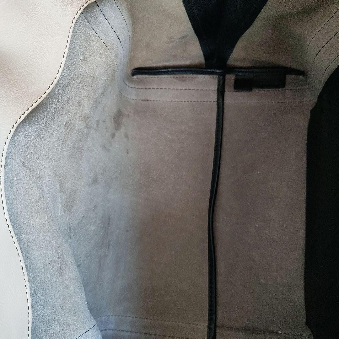 Chloe Hand Bag Tote Purse Leather Black Gray Authentic