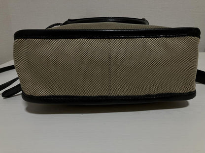 Chloe Hand Bag Tote Purse Canvas Leather Beige Authentic