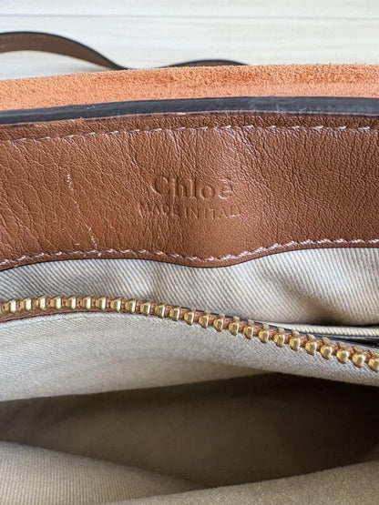 Chloe Hand Shoulder Bag Tote Purse 2way Brown Authentic