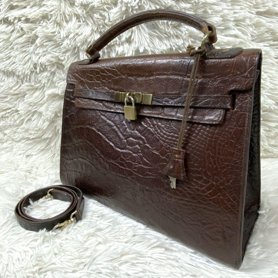 MULBERRY Hand Shoulder Bag Tote Purse 2way Leather Brown Authentic