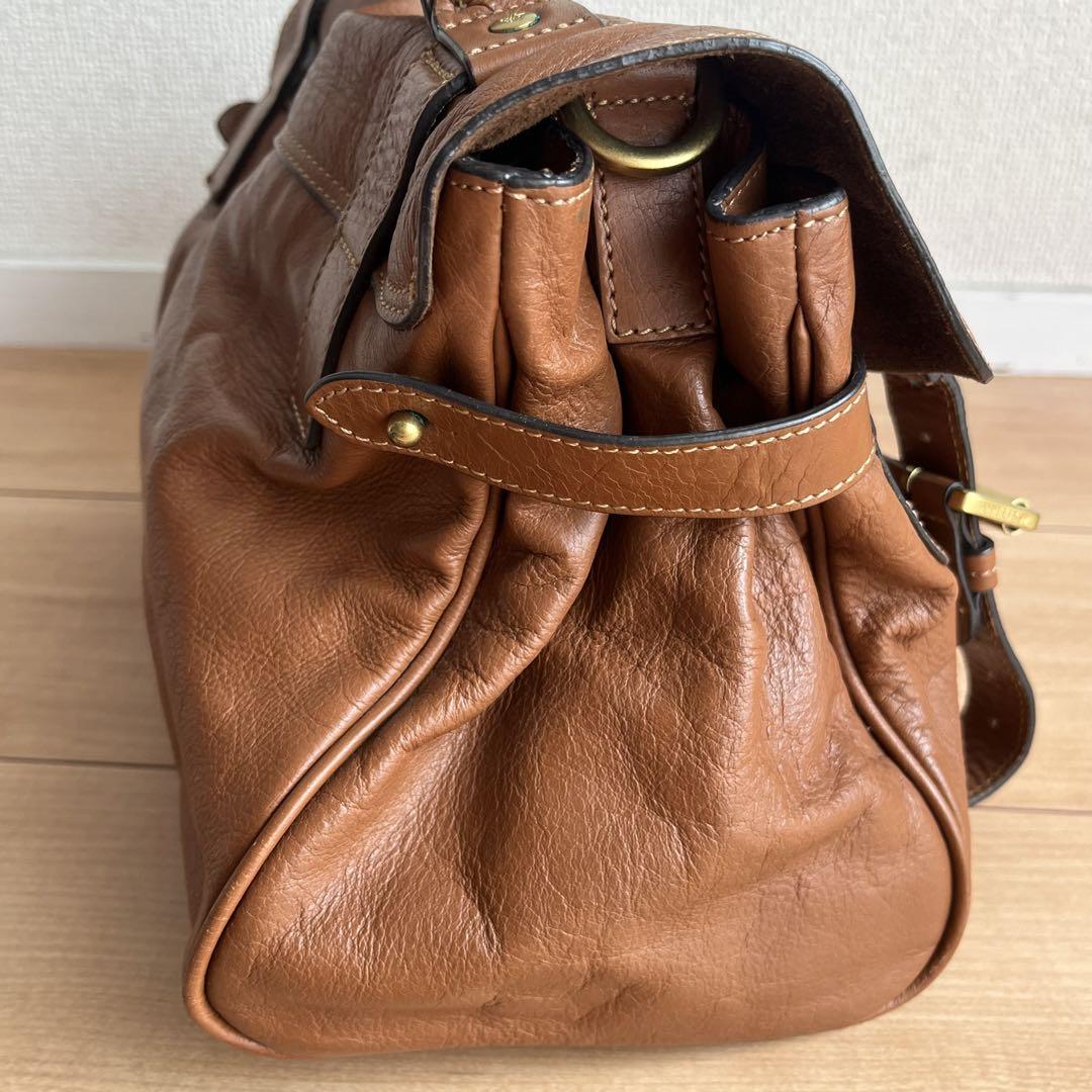 MULBERRY Hand Shoulder Bag Tote Purse 2way Alexa Leather Brown Authentic