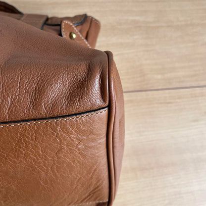 MULBERRY Hand Shoulder Bag Tote Purse 2way Alexa Leather Brown Authentic
