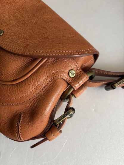 MULBERRY Shoulder Bag Purse Leather Light Brown Authentic