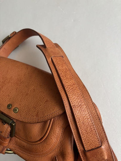 MULBERRY Shoulder Bag Purse Leather Light Brown Authentic