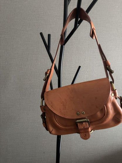 MULBERRY Shoulder Bag Purse Leather Light Brown Authentic