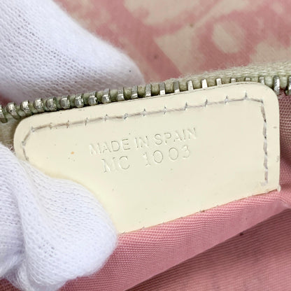Christian Dior Saddle Bag Trotter Accessory Pouch Shoulder Purse PVC Pink Auth