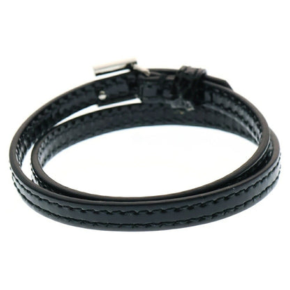 GUCCI Bracelet Bangle Rhinestone Square G Logo Black Women Accessory Authentic