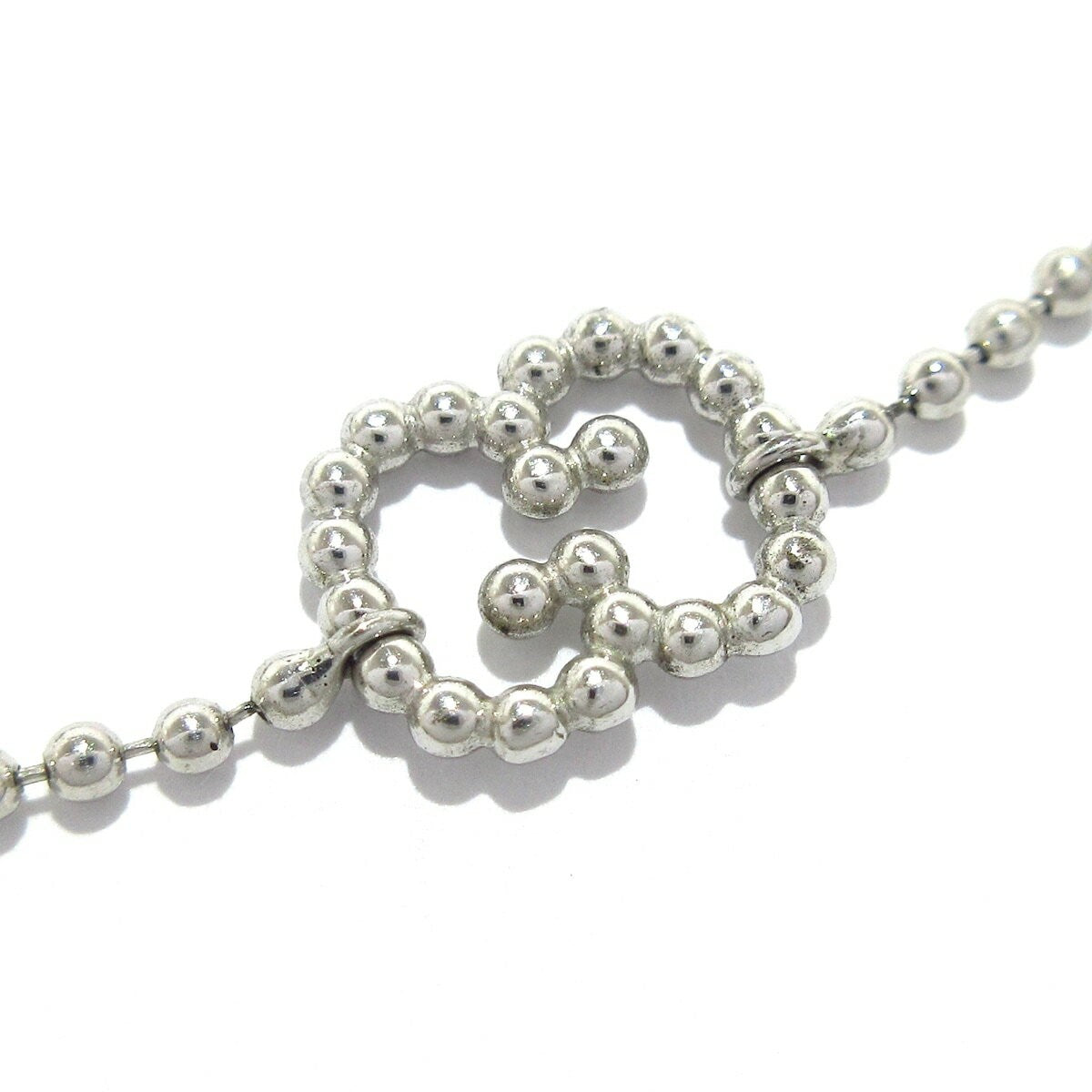 GUCCI Bracelet Bangle GG Heart Silver 925 Women Accessory Authentic