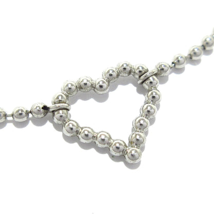 GUCCI Bracelet Bangle GG Heart Silver 925 Women Accessory Authentic
