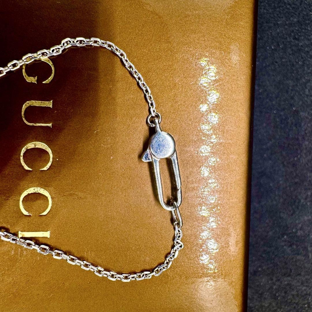 GUCCI Bracelet Bangle Butterfly Heart Silver 925 Women Accessory Authentic