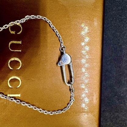 GUCCI Bracelet Bangle Butterfly Heart Silver 925 Women Accessory Authentic