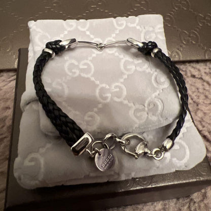 GUCCI Bracelet Bangle Horsebit Silver Unisex Accessory Authentic