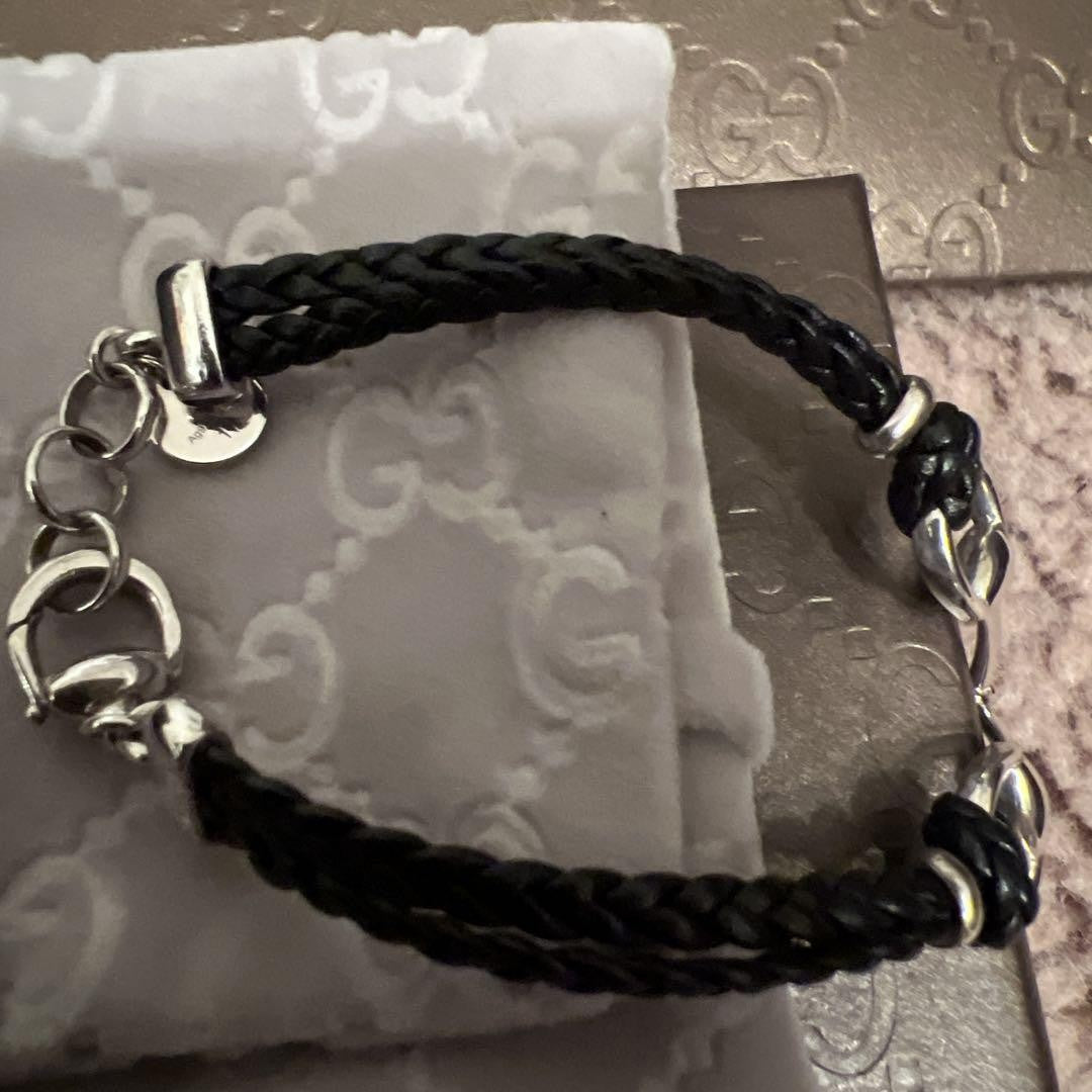 GUCCI Bracelet Bangle Horsebit Silver Unisex Accessory Authentic