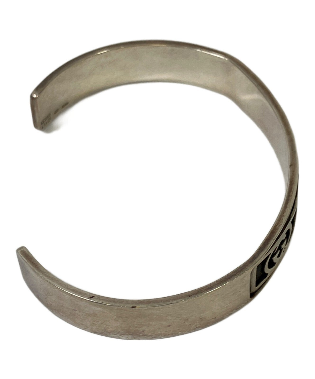 GUCCI Bracelet Bangle Silver White Men's Accessory Authentic