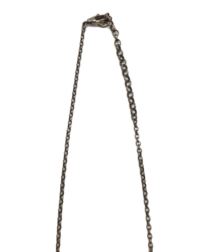 GUCCI Necklace Pendant Interlocking Silver Women Accessory Authentic