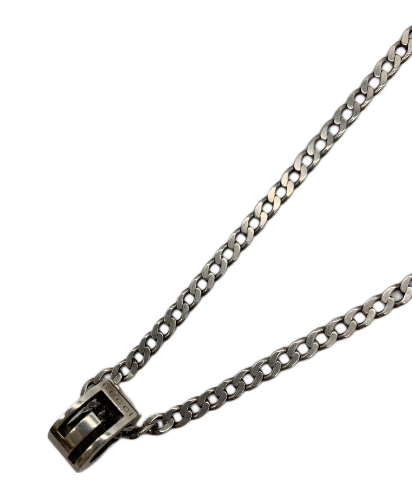 GUCCI Necklace Pendant Silver Men's Accessory Authentic
